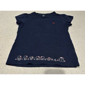 Uniqlo hello kitty navy blue‎ shirt